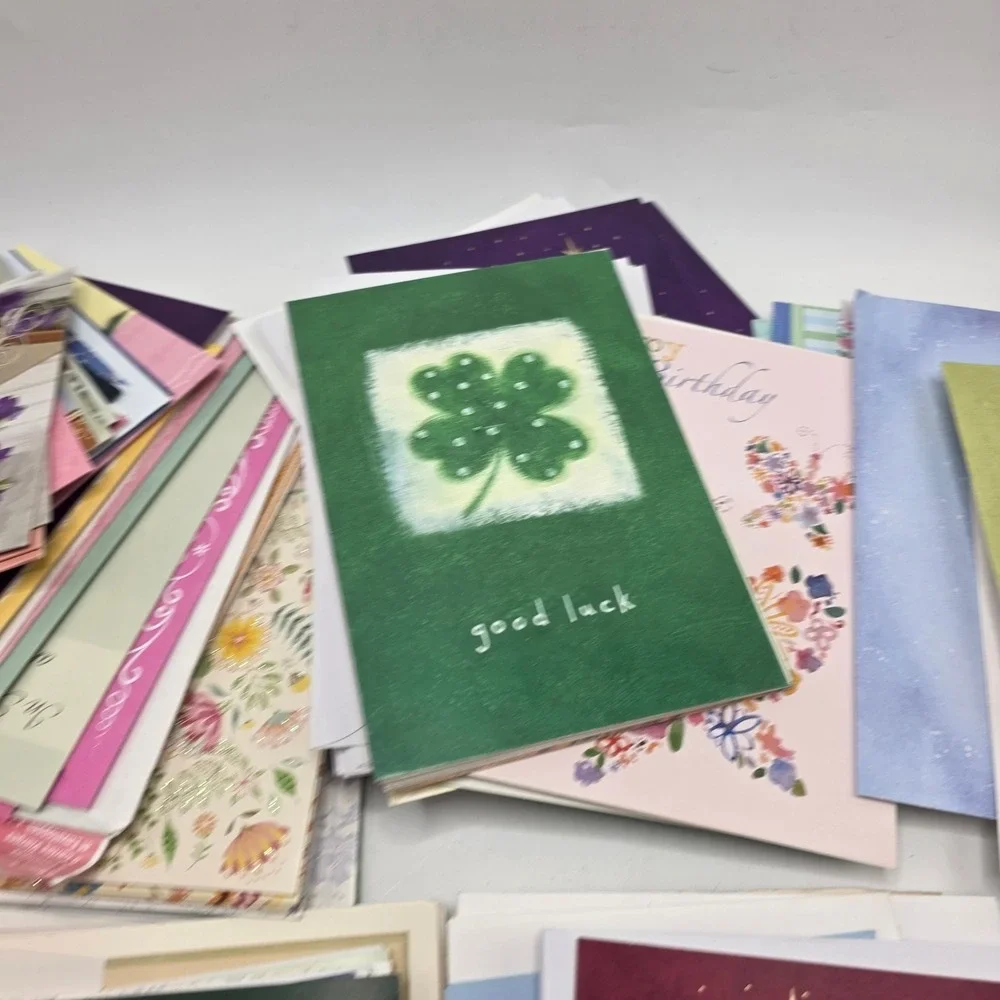 Mixed Greeting Card Lot Vintage Unused Birthday Sympathy Christmas 3lb Bulk